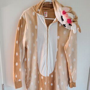 Cute Zip-Up Hoodie Deer Onesie
